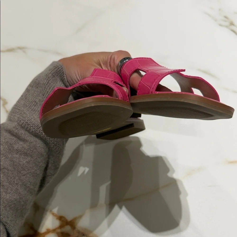 Steven Fuchsia Slide Sandals for Women